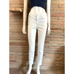 White High Rise Skinny Jeans
